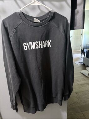 Gymshark Black Crewneck Sweatshirt with White Logo